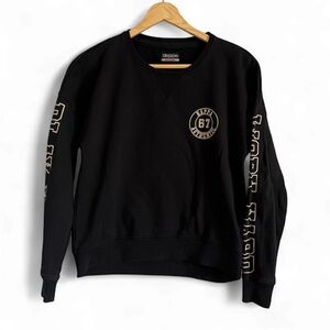 Kappa 67 Authentic Boys Black Work Hard Play Hard Sweatshirt Medium
